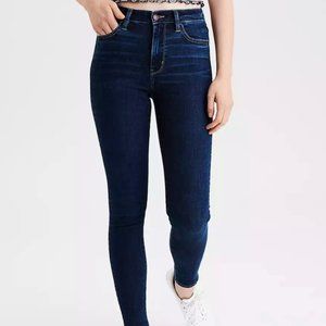 American Eagle, Highest Waist, Dark Wash, Skinny Jeans